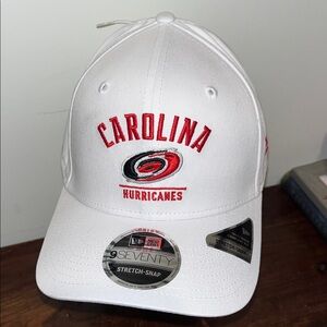 New Carolina Hurricanes White Sewn Eye stretch snap Trucker SnapBack Cap Hat